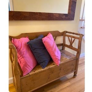 Set of 3 - Navy & Pink decorative pillows